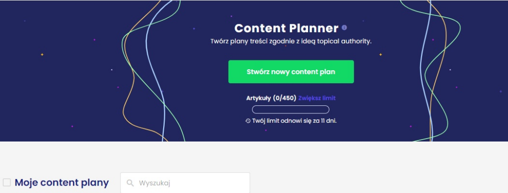 Content planner Senuto