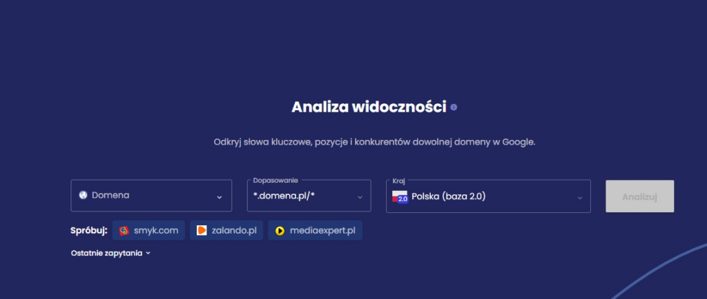 Analiza widoczności w Senuto