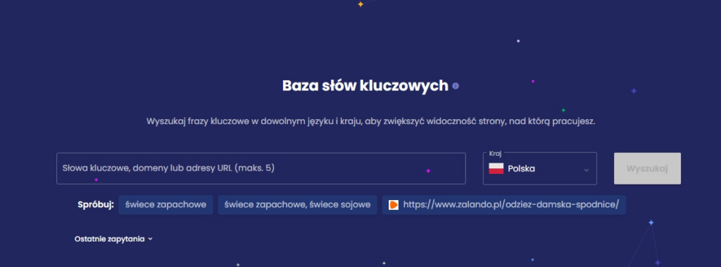 Analiza słów kluczowych w Senuto